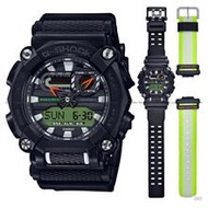 CASIO GA-900E-1A3 G-SHOCK Ana-Digi Dual Bands Resin Black Cloth Yellow