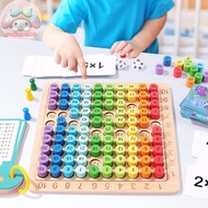 YANGWEN Kids Montessori Educational Wooden Toys Baby Math Toys 99 Multiplication Table Math Arithmet