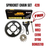 SYM E-BONUS BONUS110-SR MR2 MR3 EX90 SPROCKET CHAIN SET FREE CHAIN CUTTER LANTAI SET