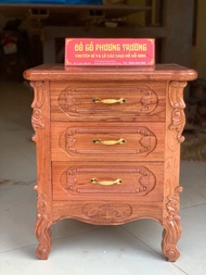 tủ táp kê đầu giường 40x50 cao 60 3 ngăn kéo gỗ hương đá