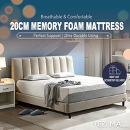 YEZI 20cm Foam Mattress Memory Foam Mattress King/Queen Foldable Couple Mattres Pressure Relief Matt