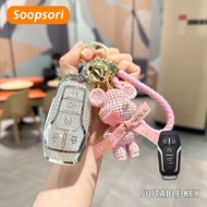 For Ford Territory Ranger T6 T7 WL Fiesta Everest Remote Car Key Cover Metal Key Fob Shell Accessori