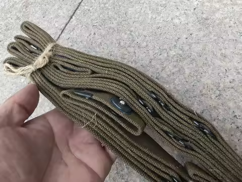 10PCS Genuine Original OLD WW2 US ARMY M1 CARBINE RIFLE ARMY BODY SHOULDER SLING SET