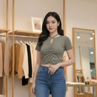 FJS | Cop Top Y2K Women -- Crop Top Korean Style | Premium Knit Top -- Women's Tops