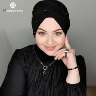 Muslim Fashion Turban Instant Hijab Pearl Turban Instant Dewasa