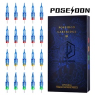 POSEIDON Tattoo Cartridge Needles, Tattoo Machine Accessories 20Pcs/Box #12 Standard Assorted Dispos