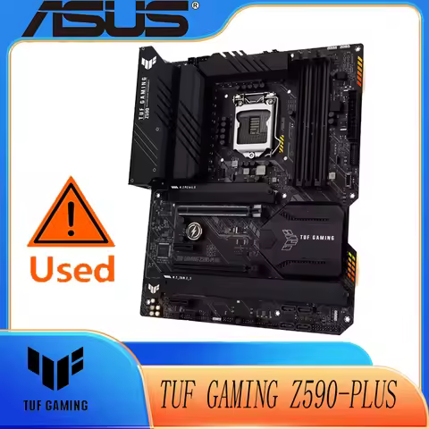 ASUS TUF GAMING Z590-PLUS LGA 1200 Intel Z590 ATX M.2 Desktop Motherboard