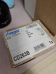 Hager CD263B 雙極漏電斷路器