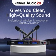 HARPMAN-H3280 2 CHANNEL UHF LONG RANGE DIVERSITY WIRELESS MICROPHONE