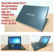 Sony Ultra Book Pro114th generation core i7-4500U 4gb