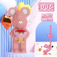 |TẶNG BÚA| Khối xếp hình Đồ chơi lắp ráp Mô Hình LEGO Gấu Bearbrick cỡ lớn Hàng Đẹp 30-40cm