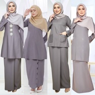 [NEW ARRIVAL] BAJU KURUNG IN GREY - KURUNG RIAU/ KURUNG MODEN/ KURUNG KEDAH