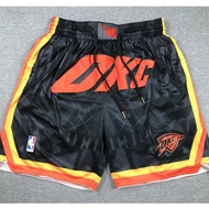 Basketball Shorts Mens Oklahoma City Thunder 2024 Just Don Pocket Pants - Black