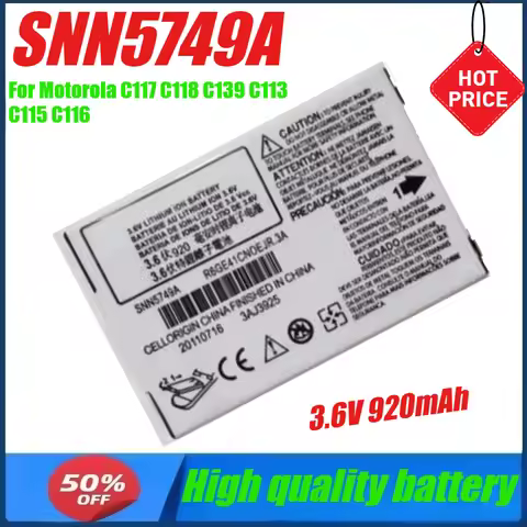 3.6V 920mAh SNN5749A SNN5786A Battery for Motorola C117 C118 C139 C113 C115 C116 C155 C157 Mobile Ph