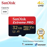 Memory Card | Micro SD 32GB SanDisk Extreme Pro up to 100Mbps U3 A1 V30 - Official Lifetime Guarante