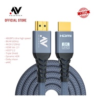 AV Research 8K Premium HDMI Cable 8K/60Hz and 4K/120Hz (1M / 2M / 3M)