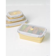 [Daiso] Foldable Silicone Square Container 1250 ml
