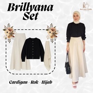 One Set Korean Style (Bella Square, Cardigan, Joda Skirt) for Women KY2A