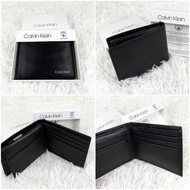 CALVIN KLEIN CK Men’s Genuine Leather Black Wallet with ID Case Original from USA