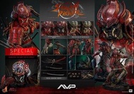 全新特別版 Hot Toys 1/6 比例 浪人武士 鐵血戰士 HOT TOYS × 竹谷隆之 × 鬼木佑二「赤鬼武者終極戰士」（Akaoni Samurai Predator）1/6 比例收藏級人偶