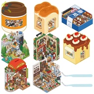 8 Sets Cute DIY 3D House Stickers PET 3D Miniature Scene Stickers Reusable for Home Decor SHOPCYC911