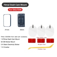 70mai Dash Cam Mount For 70mai Dash Cam Pro D02 Lite D08 +D06/M30070mai Dash Cam Electrostatic tape 