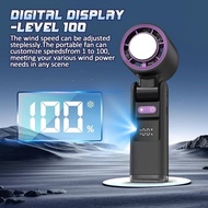6000mAH Mini Fan Strong Wind Turbo Fan Speed Handheld Fan Strong Wind Adjustable Speeds LED Display