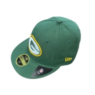 NEW ERA NFL กรีนเบย์ แพ็กเกอร์ส 59FIFTY หมวก 6 แผง หมวกเบสบอล สีเขียว สินค้ามือสอง