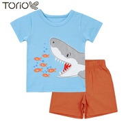 TORIO Short Pant Set Hungry Shark - Setelan Anak Laki-laki