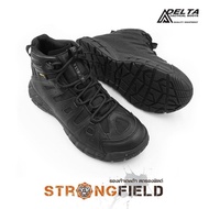 NEW DELTA STRONGFIELD รองเท้าฝึกยุทธวิธี รุ่นใหม่เท่ห์ลุยกว่าเดิม ใช้ผ้า cordura แบบหนังสีดำ แนว tactical ลุยได้ดีเซฟเท้าทุกจุด