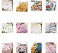 MIT台灣 正版卡通床包 單人床包 雙人床包 床單 被套 被袋 涼被 四季被 角落生物 peppapig Hello kitty little twins star 多啦A夢 LineFRIENDS 