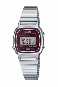 Casio Standard นาฬิกาข้อมือผู้หญิง สายสแตนเลส รุ่น LA670,LA670WA,LA670WA-4,LA670WA-4DF ( CMG ) - สีเงิน