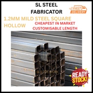MILD STEEL SQUARE HOLLOW SECTION (SHS) BESI BATANG 3/4" X 3/4" 19MM X 19MM X 1.2MM (CHEAPEST IN MARK