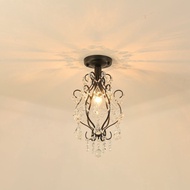 New French Crystal Lamp Aisle Ceiling Lamp Bedside Small Chandelier Household Aisle Lamp
