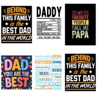 Dad/ Papa Fathers Day Theme Illustration Home Wall Decor A4 Size laminated