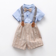 PAULANDPHOEBE - E251 Baby Boy Suspender Suit | Baby Boy Suspender Set