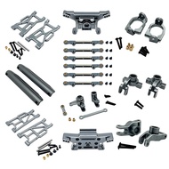 Aluminum Metal Alloy Upgrade Parts for Hyper GO MJX 1/10 10208 V2 RC Crawler Car Front  Rear Steerin