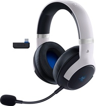 【ชุดหูฟังสำหรับเล่นเกม】Razer Kaira Pro HyperSpeed Wireless Gaming Headset with Haptics for Playstation 5 / PS5, PS4, PC, Mobile: Titanium 50mm Drivers - Hybrid Mic - Low Latency Bluetooth - 30 Hr Battery white&amp;black