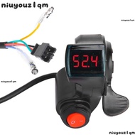 NIUYONI Electric Bike Thumb Throttle, 12V-99V Digital Display Scooter Thumb Throttle, Durable LED Bl