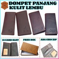 🔥Dompet Panjang Lelaki Kulit Lembu 100%KULIT LEMBU DOMPET LELAKI DAPAT BOX SEKALI