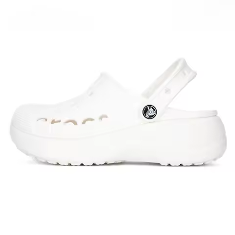 Crocs Baya Platform Clog: Non-Slip, Durable, White Women's Clogs with 4cm Heels 208186-100