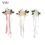 [YIJU] Wedding Aisle Decorations Chair Decor Vibrant Colors Aisle PEW Flower Arrangement for Concert