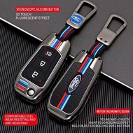 For Ford Territory Ranger T6 T7 WL Fiesta Everest Remote Car Key Cover Metal Key Fob Shell Accessori