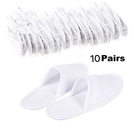 10 Pairs Disposable Indoor Slipper 1 pair Closed Toe Fit Size Hotel Spa Guest Travel Room Homestay Hotel Wear