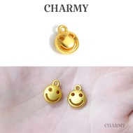 Smiley face hanging charm H9500, Alloy - Smiley face icon charm - Charmy