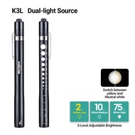 NEXTORCH K3S Professtional Medical LED Penlight Flashlight with a Clip Small Torch for Nursing Stude