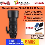 Original Sigma 60-600mm F/4.5-6.3 DG DN SONY FE (Original Sigma 3 years warranty)