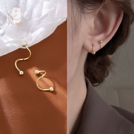 【E.five】 Fashionable Female Earrings Double Bead Personalized Design Sense E