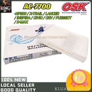 OSK AIR FILTER AC-7700 CABIN FILTER PENAPIS AIRCON NAVARA NP300 TEANA CRV CIVIC SERENA CEFIRO LANCER