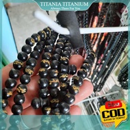 TITANIA AYO 99-bead Wooden Prayer Beads, Asmaul Husna carving, Original engraved, not painted, Allah